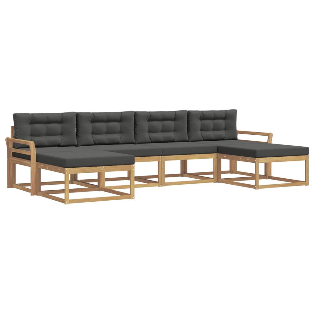 Ensemble de canapés d'extérieur 6 pc blanc et anthracite