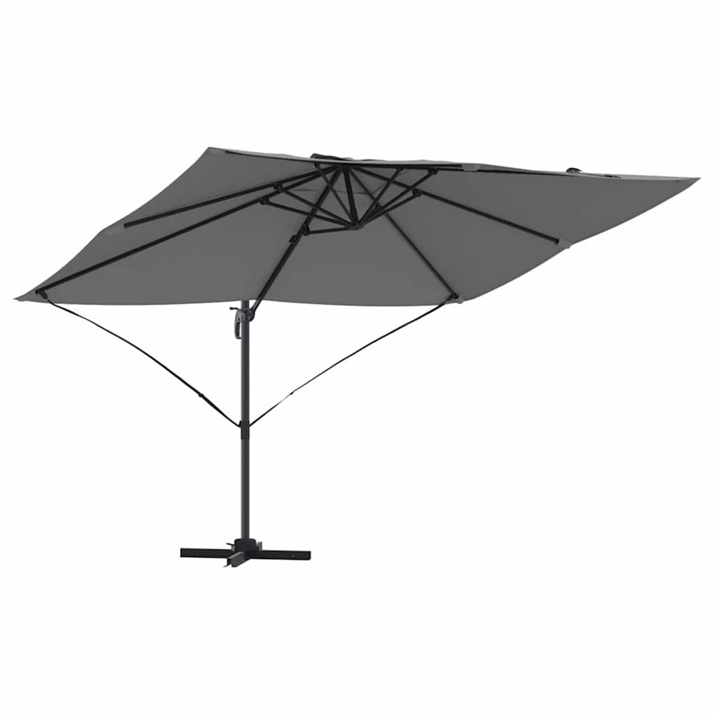 Parasol anthracite 351 x 250 x 260 cm polyester et aluminium
