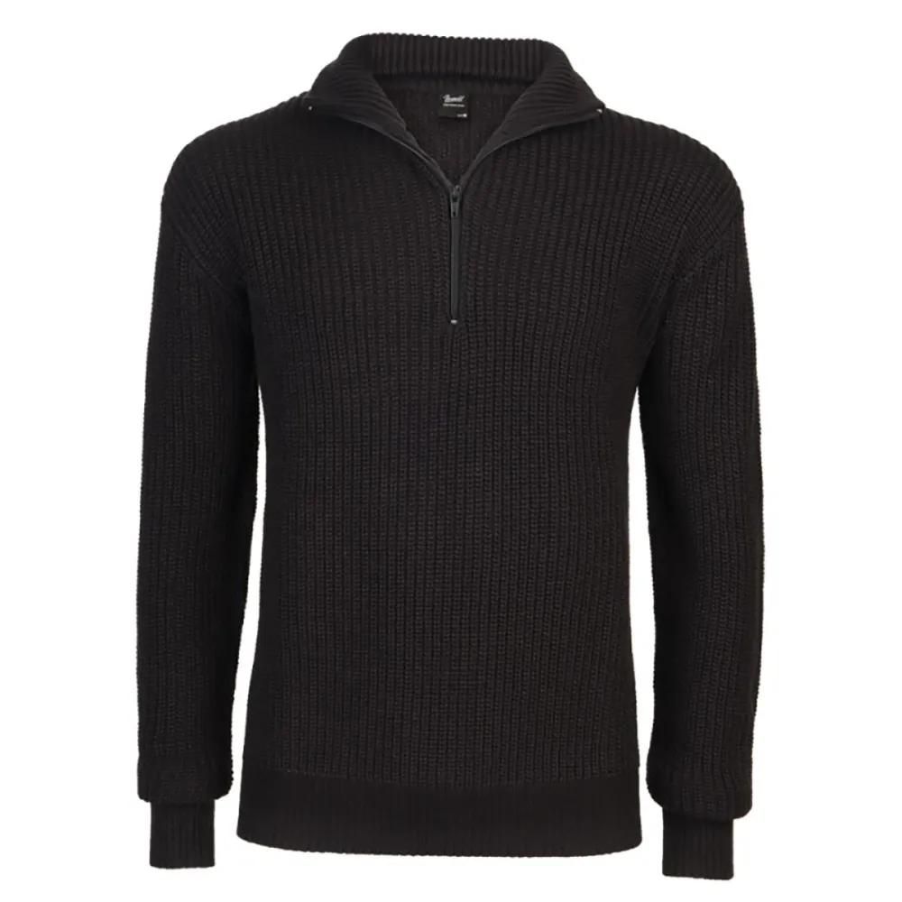 Pull troyer noir à col camionneur - brandit® homme