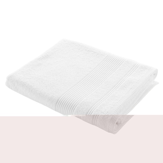 Serviette ou drap de bain 90 x 150 cm tendresse blanc