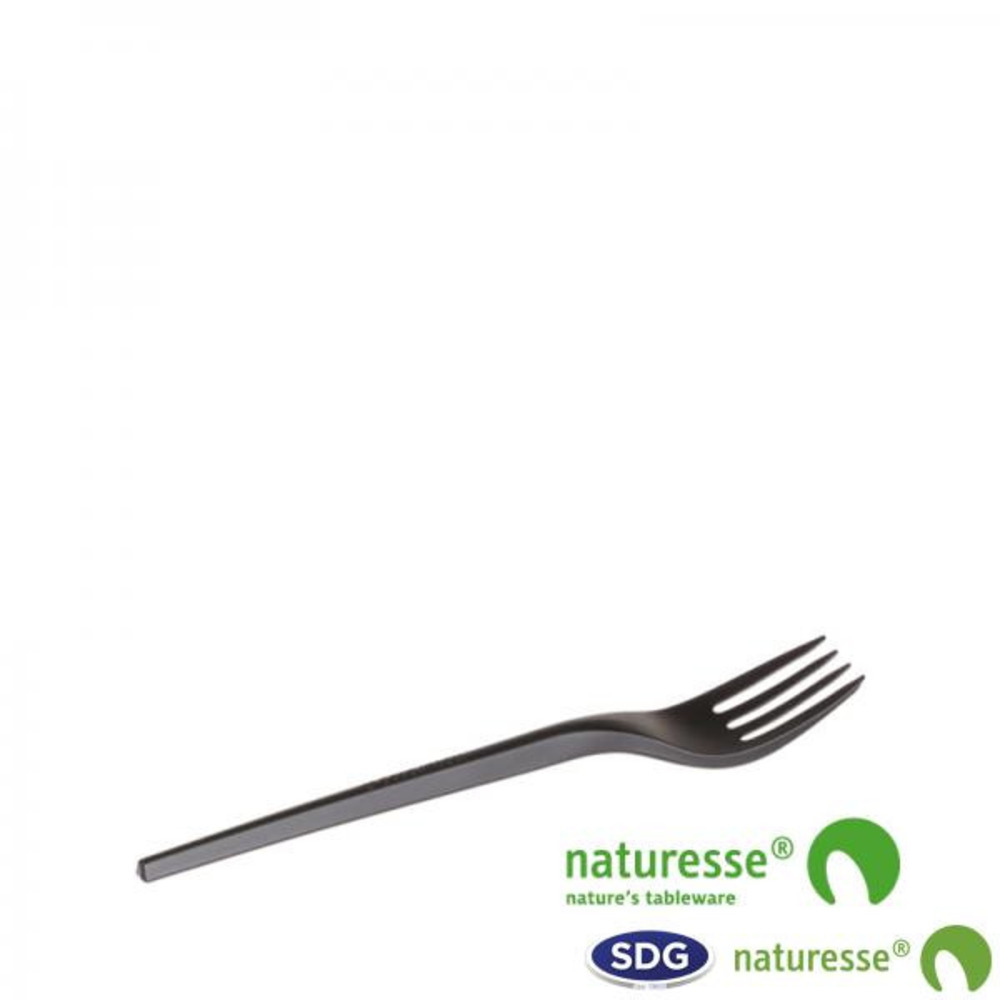 Mini fourchette noire cpla 9,8 cm - sdg lot de 1000