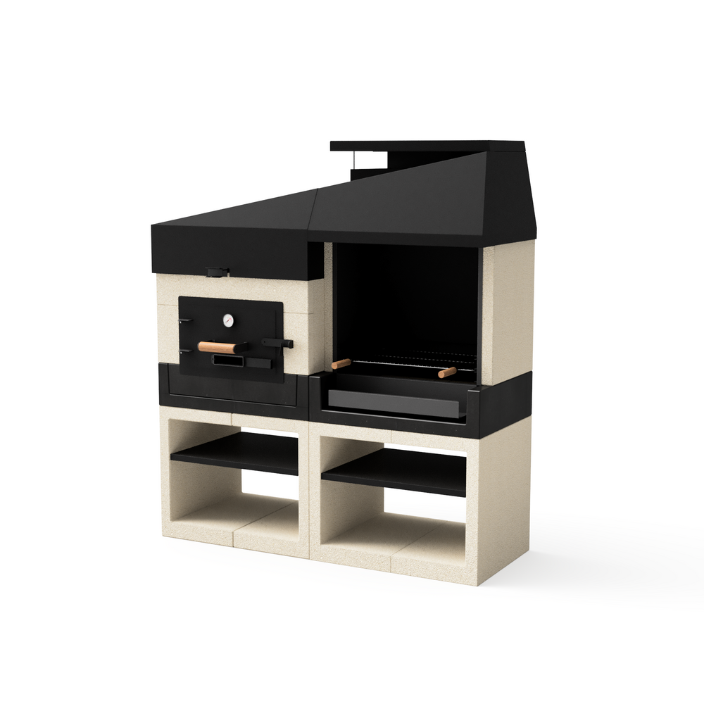 Kitaway otte pack barbecue & four noir&blanc texturé