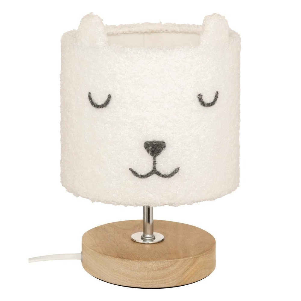 Lampe droite bouclette toxey h.22cm blanc