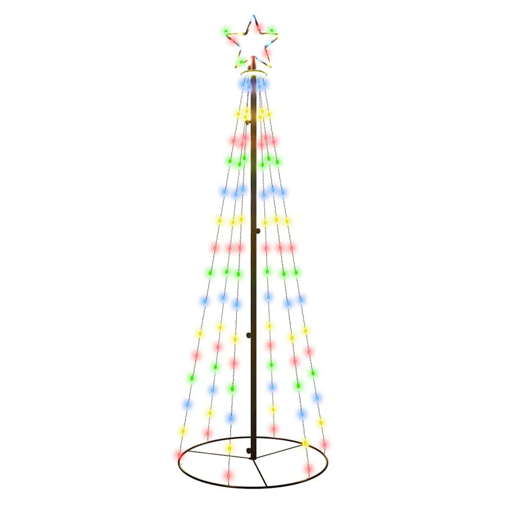 Arbre de noël cône 108 led colorées 70x180 cm