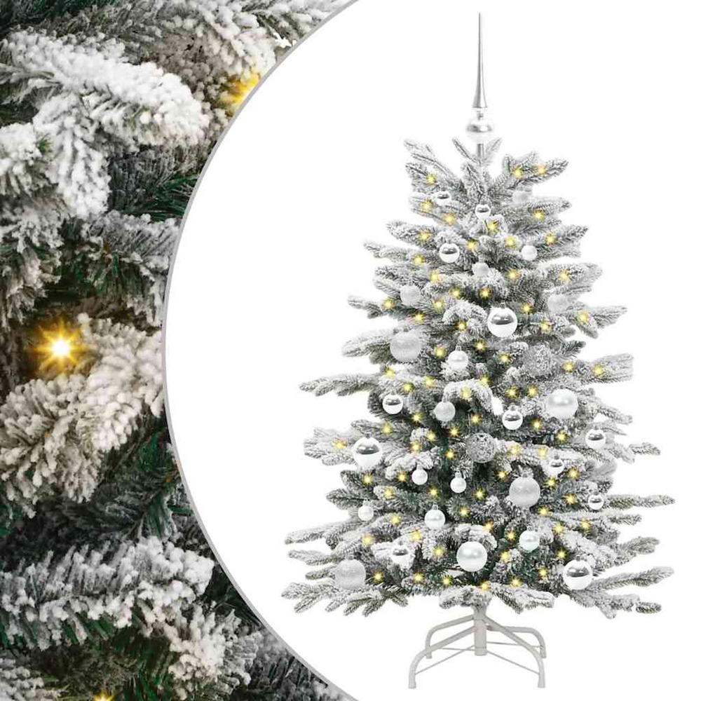 Sapin de noël artificiel à branches articulées blanc 120 cm