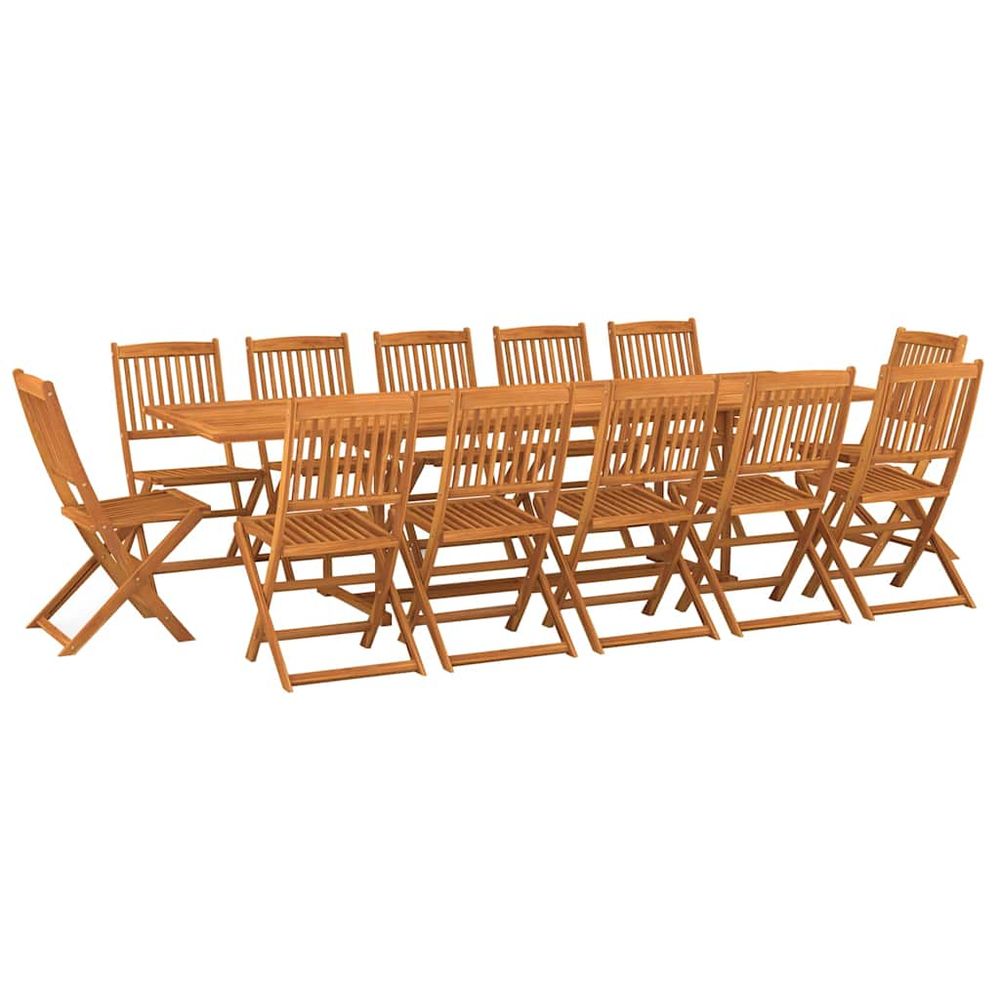 Ensemble à manger de jardin 13 pcs 280x90x75 cm bois d'acacia
