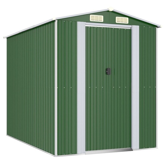 Abri de jardin vert 192x274x223 cm acier galvanisé