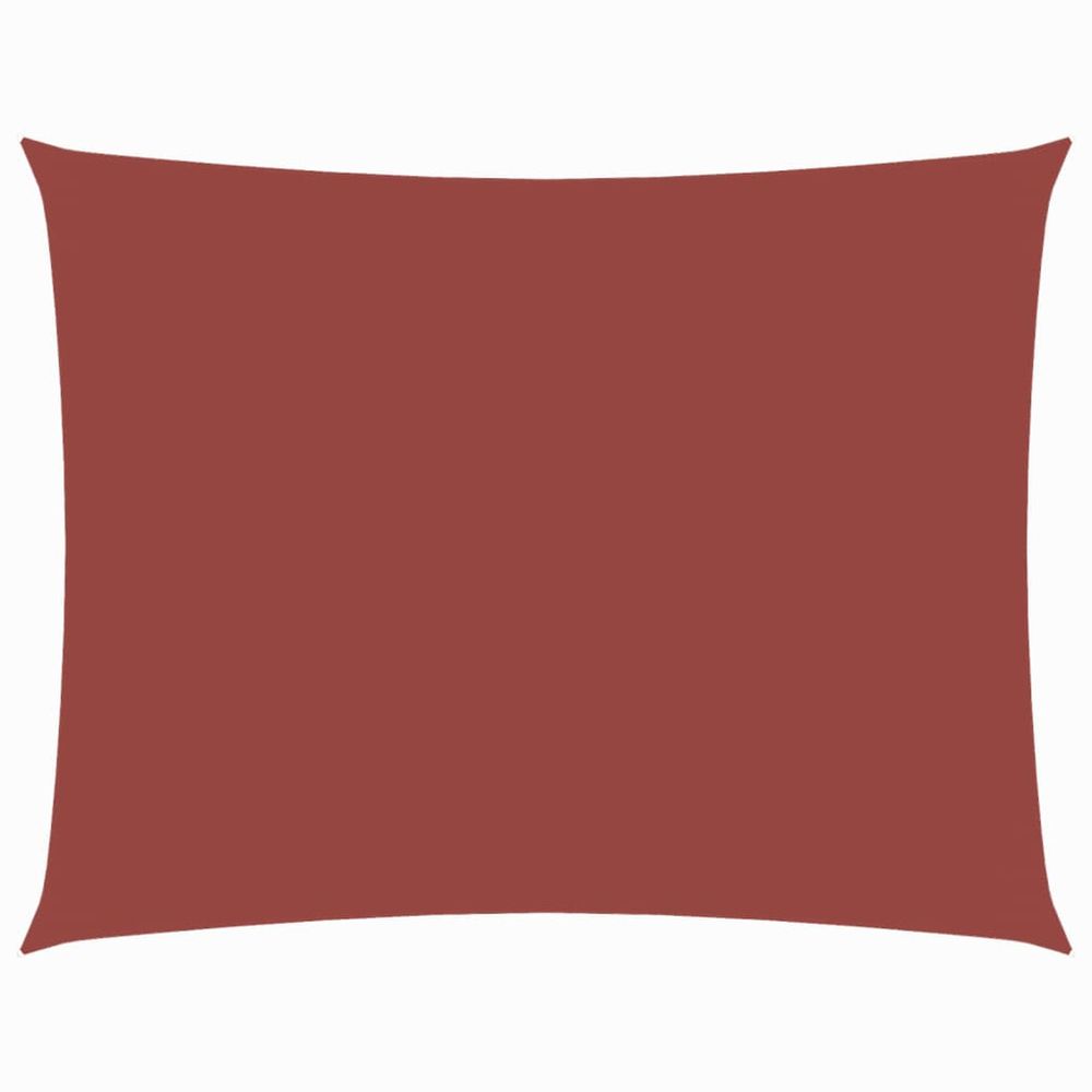 Voile de parasol tissu oxford rectangulaire 6x7 m terre cuite