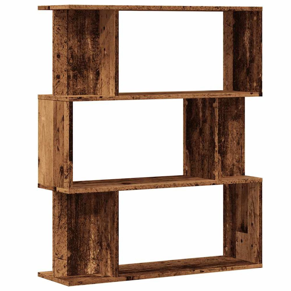 Bibliothèque vieux bois 80x24x96 cm bois d'ingénierie