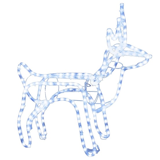 Renne de noël blanc froid 60x30x60 cm