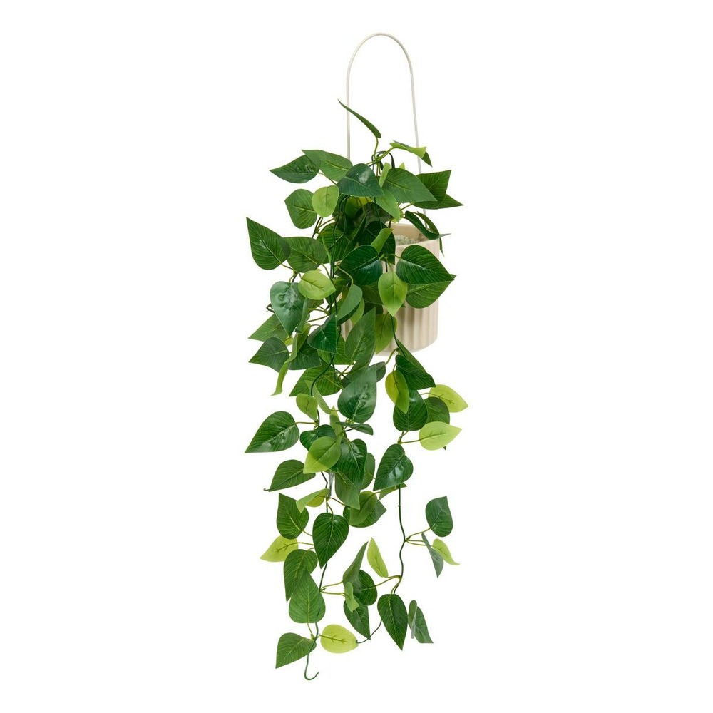 Plante artificielle suspendue pool pot céramique beige