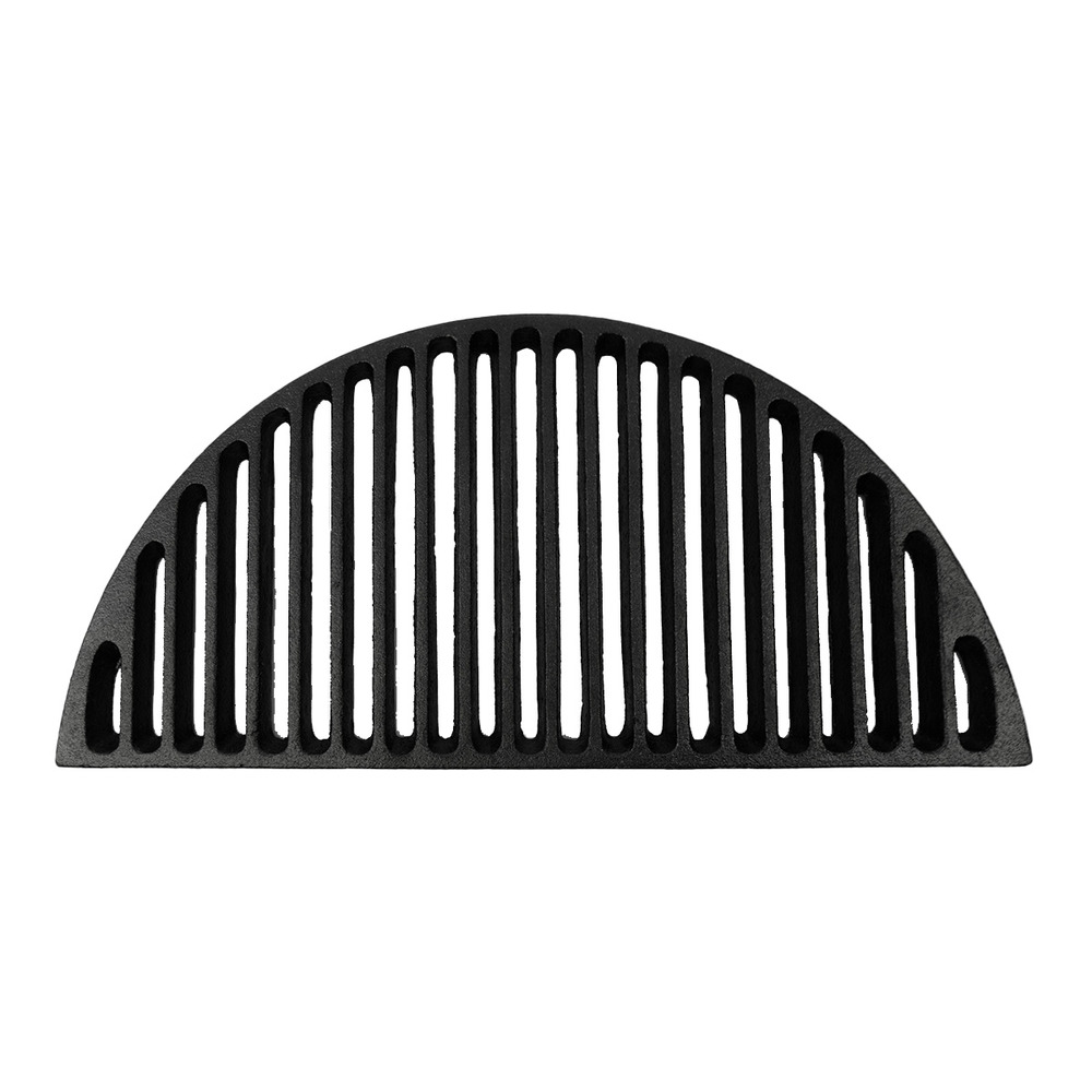Demi-grille de cuisson en fonte patton pour barbecue kamado - 30,5 x 14,5 cm