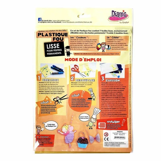 Plastique fou - 7 feuilles métallisées dorées