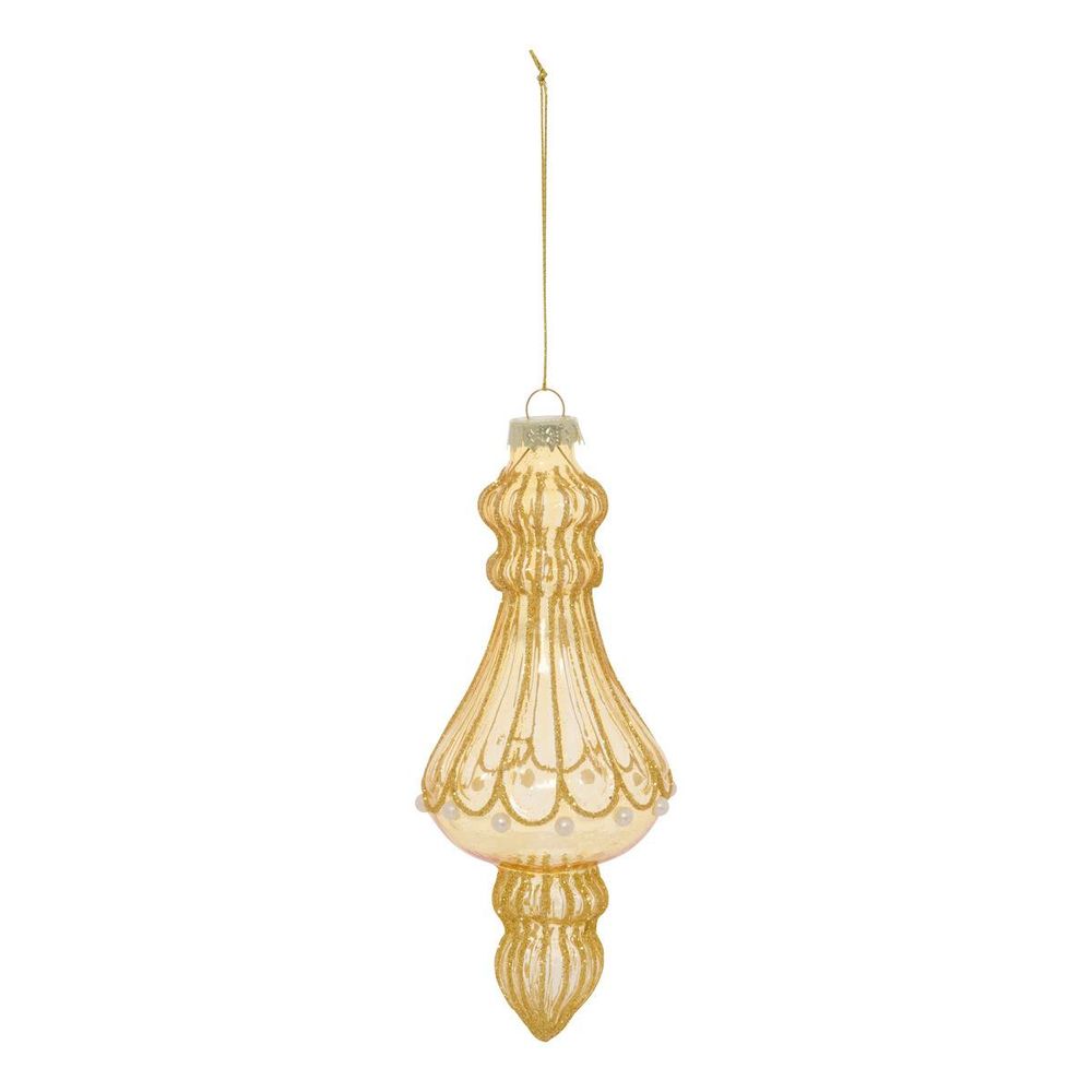 Suspension de sapin lustre en verre ambré 15 cm