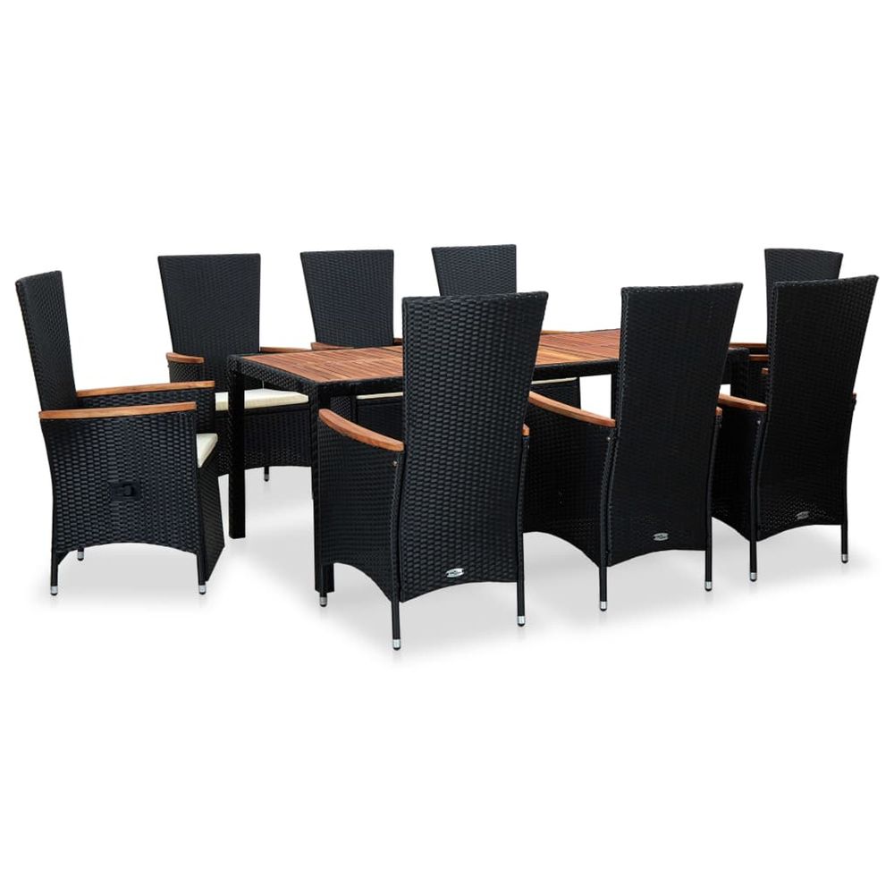 Mobilier Ã  dÃ®ner de jardin 9pcs et