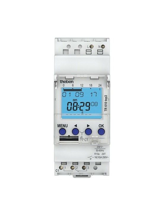 Horloge programmable digital tr 610 top3 1 sortie 2 modules - theben