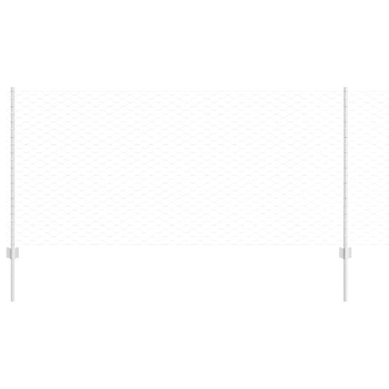 Clôture et poteau argent 1 x 50 m acier