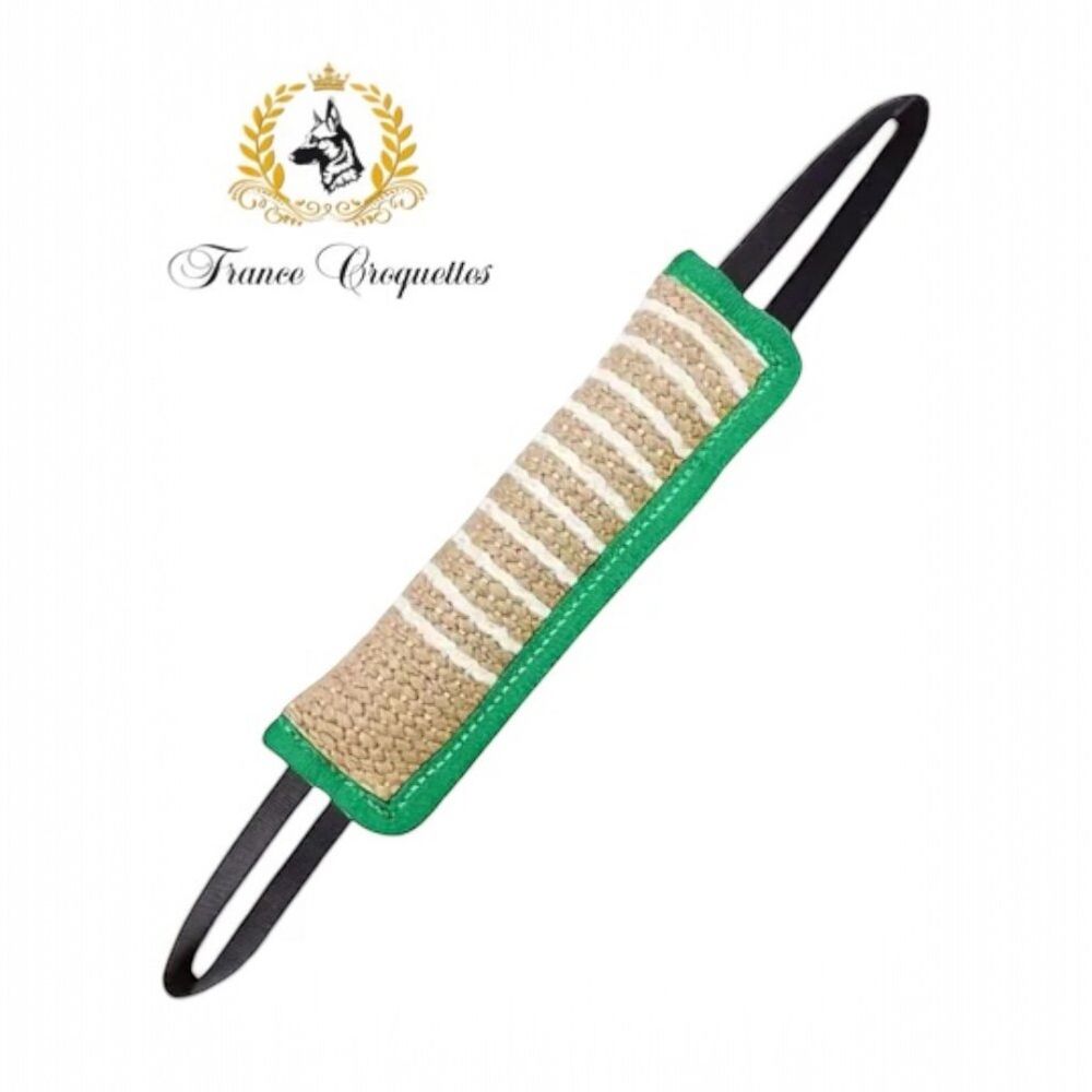 France croquettes boudin de dressage pour chien en toile de jute 30 cm - vert
