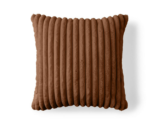 Sierra - coussin - en fausse fourrure côtelé - 60x60 cm