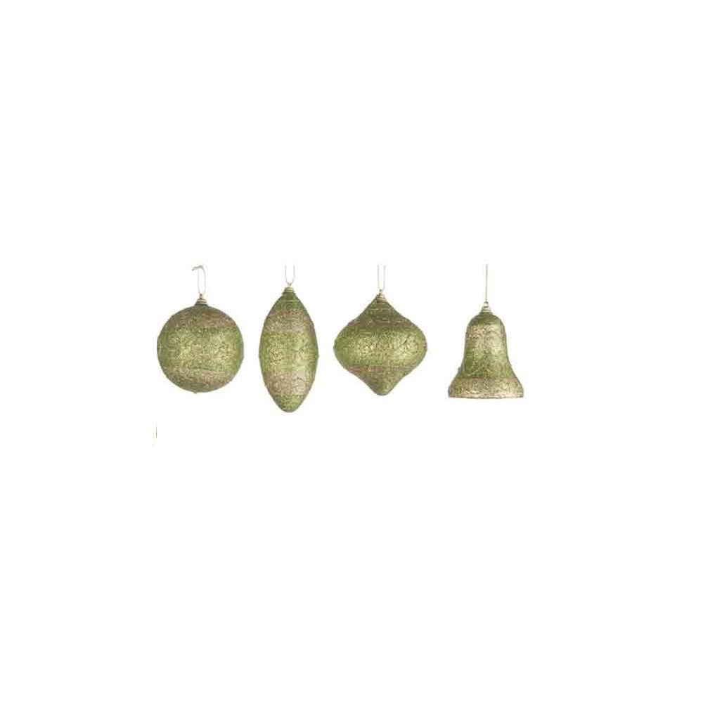 Lot de 4 boules de noel pailettes