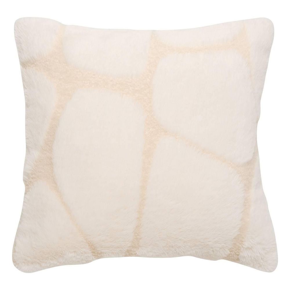 Coussin imitation fourrure galets 
