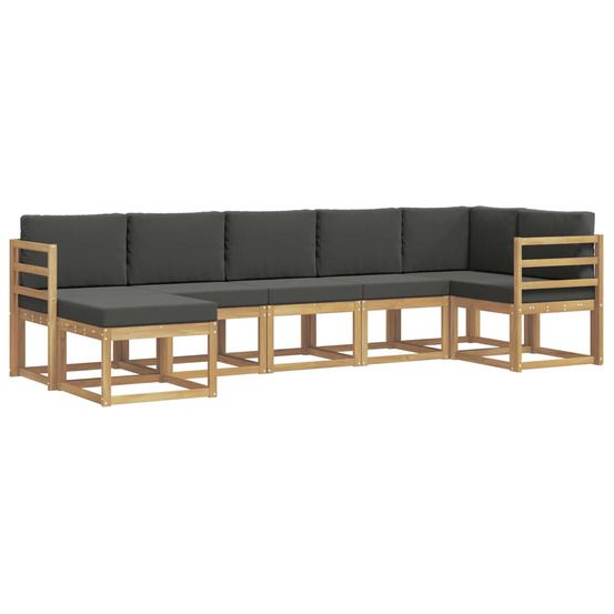 Ensemble de canapés d'extérieur 7 pc blanc et anthracite