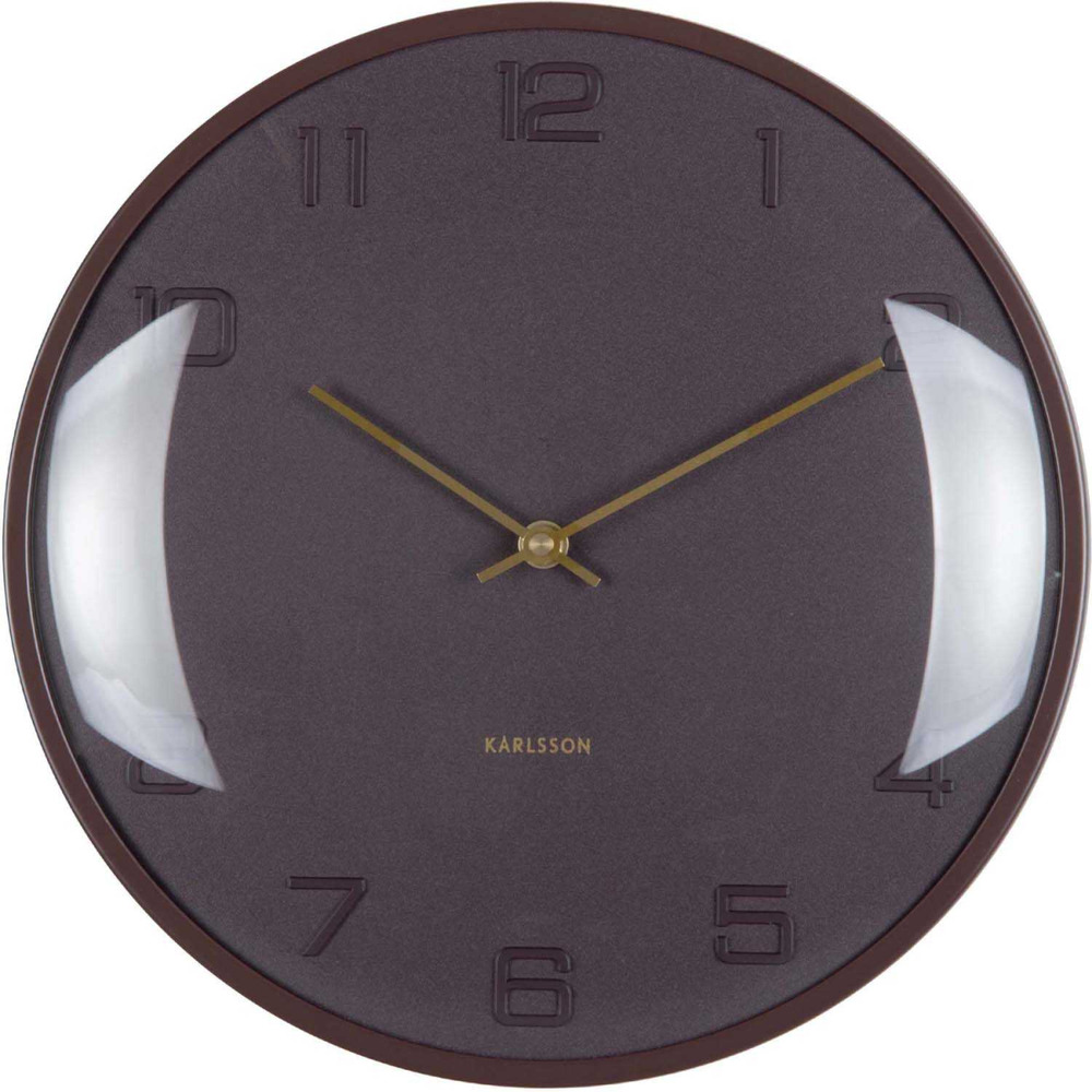 Horloge murale en métal fuerte dome marron