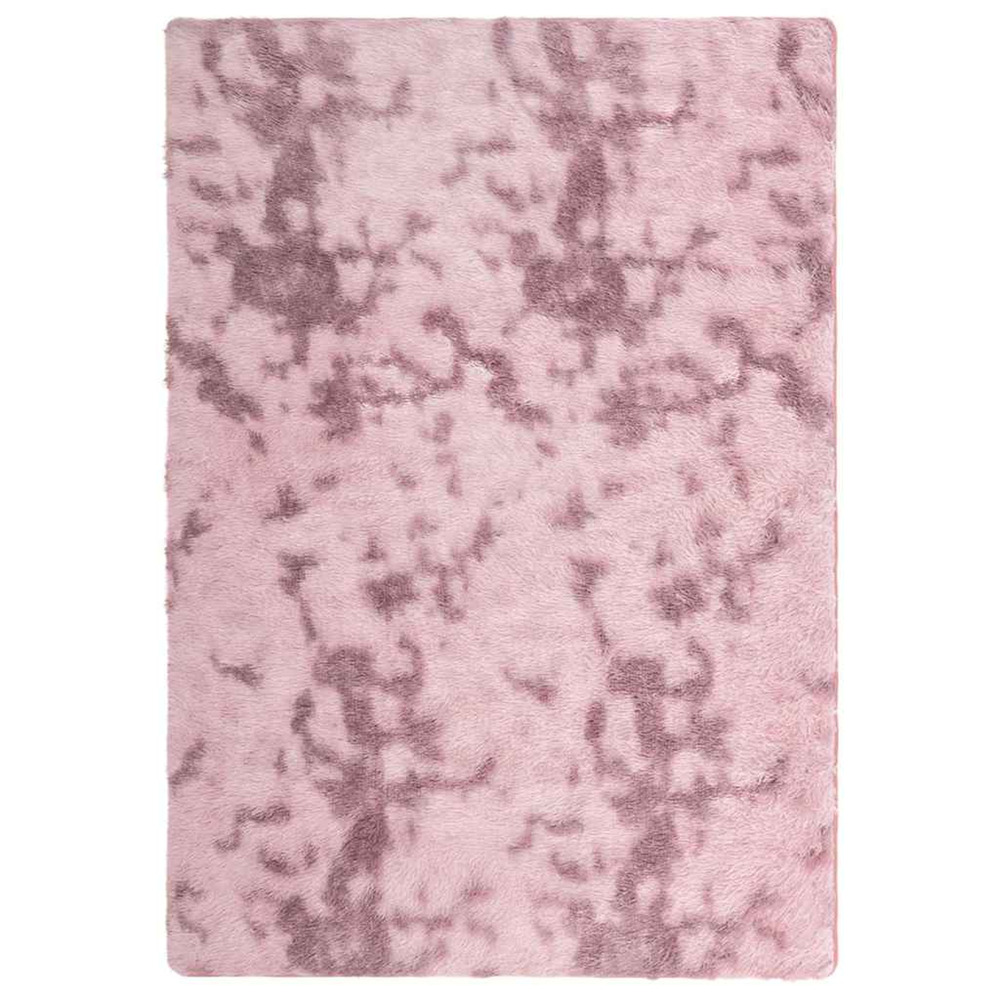 Tapis shaggy à poils longs navarra rose poudré 120x170 cm