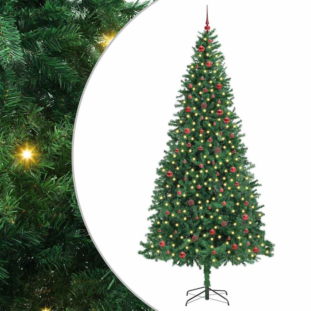 Sapin de noël artificiel vert 300 cm pvc, métal et plastique