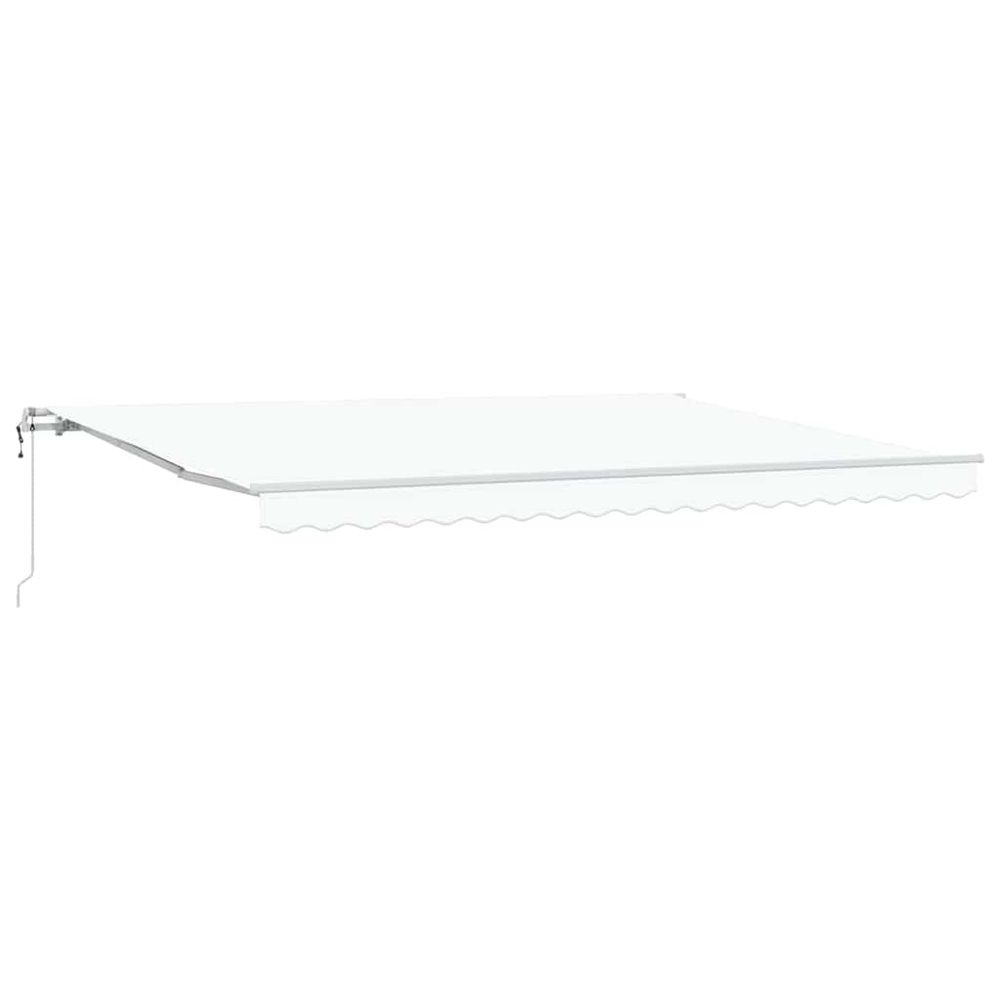 Auvent rétractable blanc 450 × 350 cm tissu et aluminium