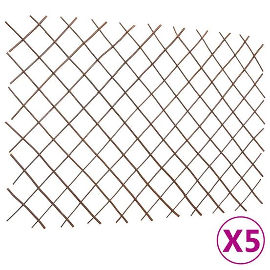 Clôtures en treillis de saule 5 pcs 180x120 cm