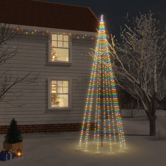Sapin de noël avec piquet 732 led colorées 500 cm