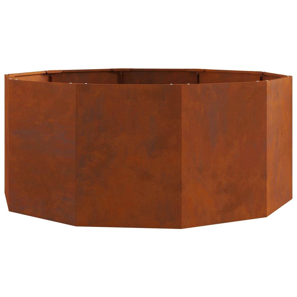 Jardinière rouillé 120 x 120 x 50 cm