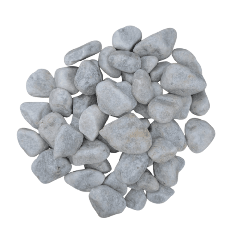 Galet marbre blanc 40/60 mm – sac +/- 25 kg