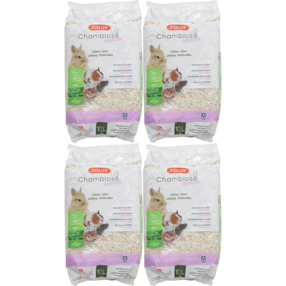 Litière végétale naturelle chambiose (lot de 4)