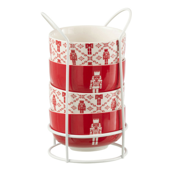 Lot de 4 bols avec socle