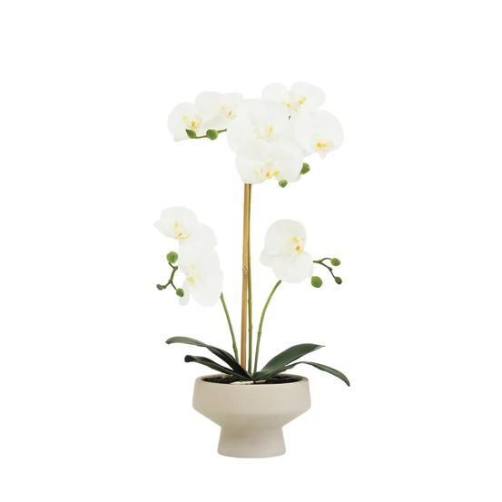 Orchidée artificielle toucher naturel 45cm