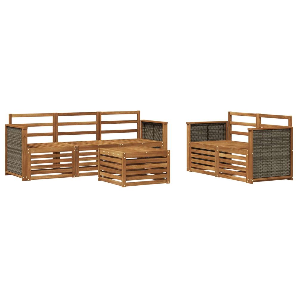 Ensemble de canapés d'extérieur 6 pc naturel