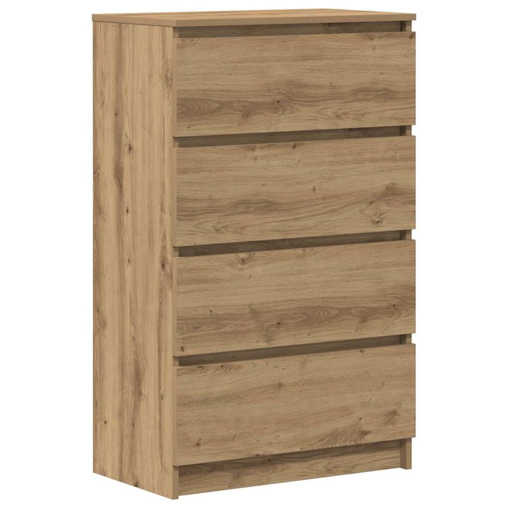 Buffet chêne artisanal 60x35x98,5 cm bois d'ingénierie