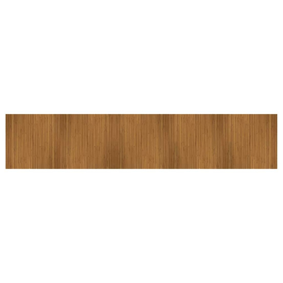 Tapis rectangulaire marron 100x500 cm bambou