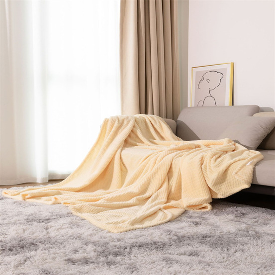 Couverture de canapé 160*220cm, jaune clair