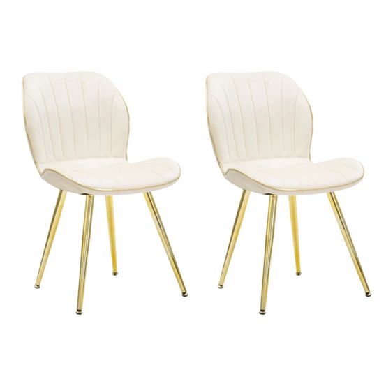 Lot de 2 chaises en tissu