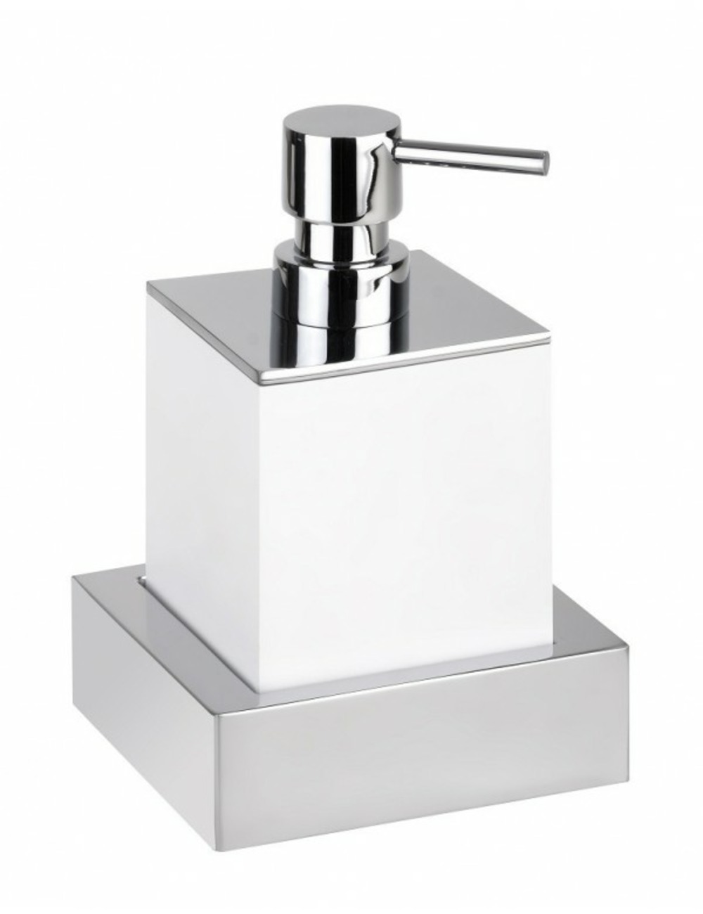 Distributeur de savon liquide gamma en laiton chromé 200 ml-#ffffff-blanc-9.5 --
