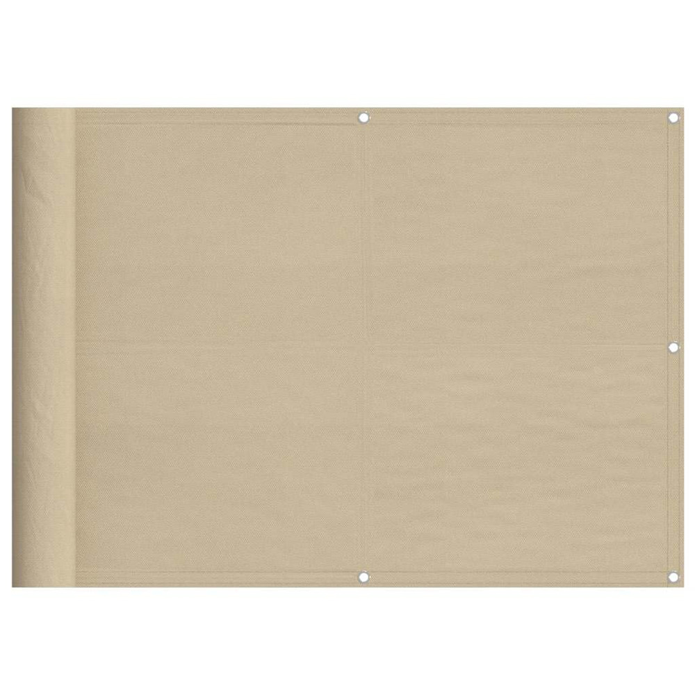 Écran de balcon beige 75x700 cm 100% polyester oxford
