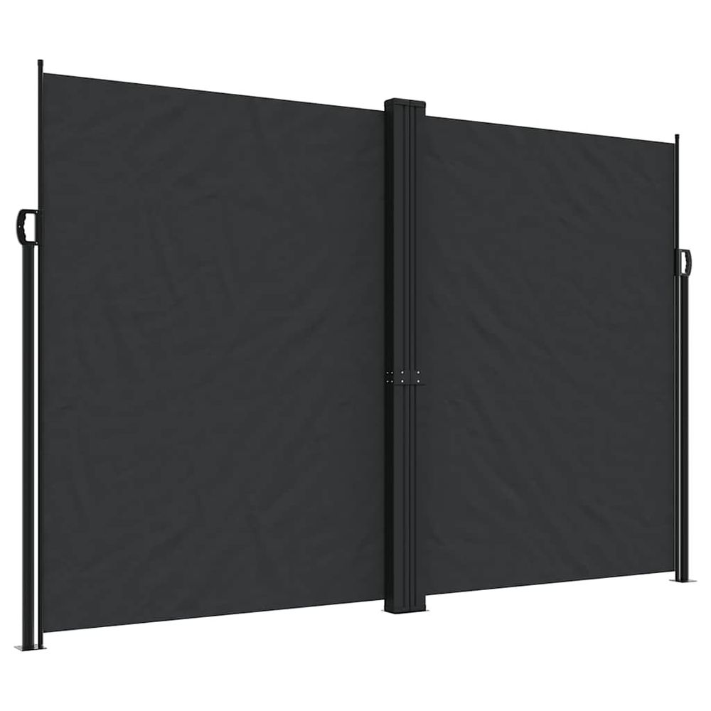 Auvent latéral rétractable noir 220x1200 cm