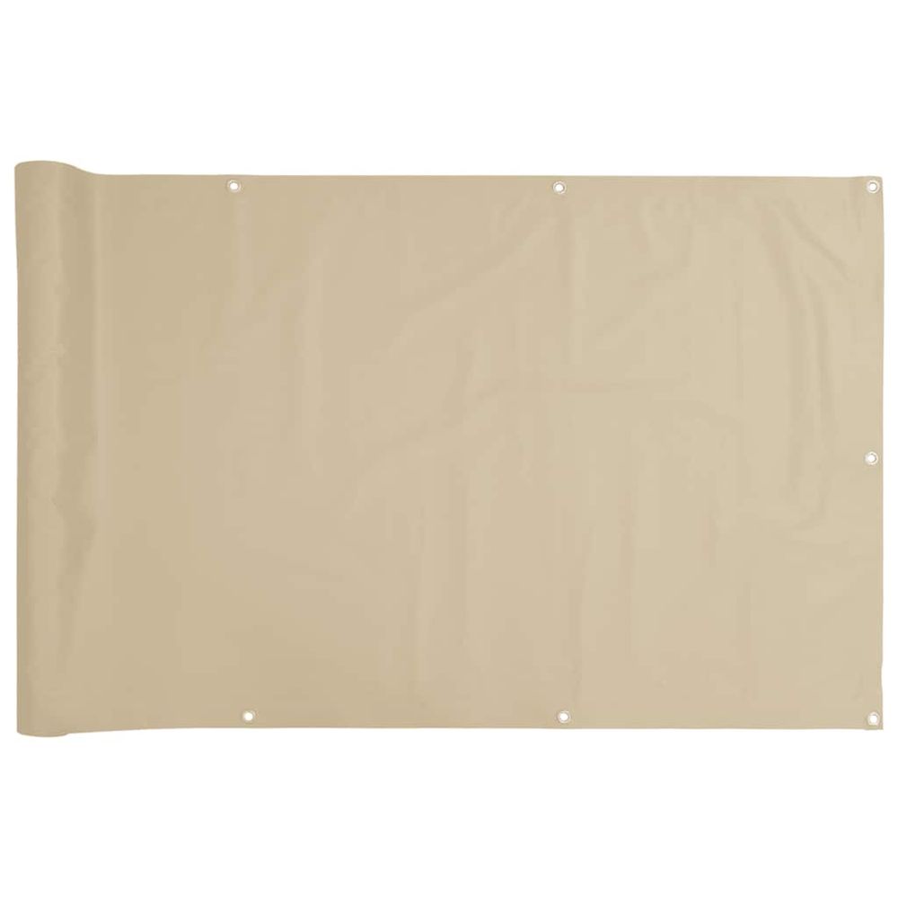 Écran de balcon en tissu oxford 75x600 cm beige