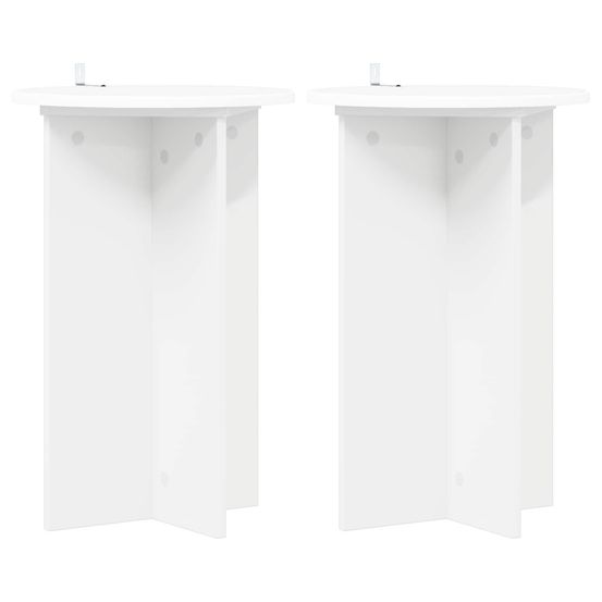 Support de plante 2 pièces blanc ø40 x 60 cm bois d'ingénierie