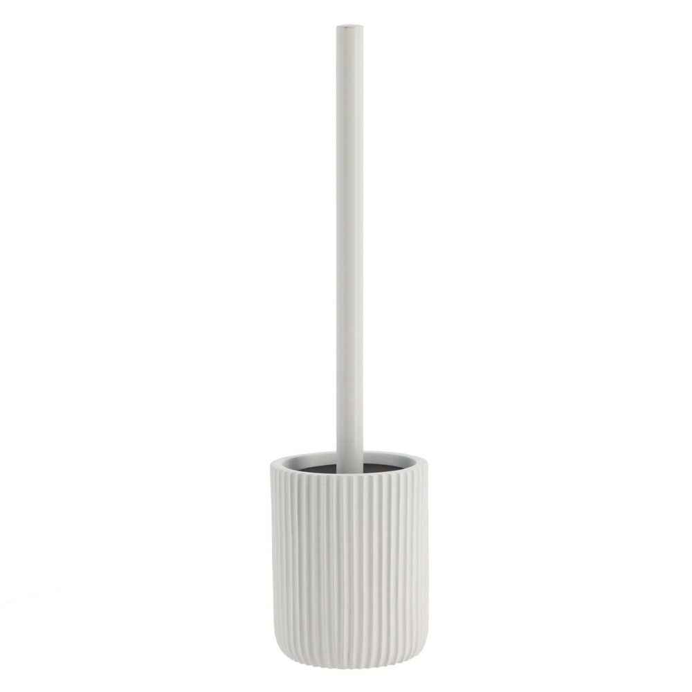 Brosse wc polyresine striee- blanc