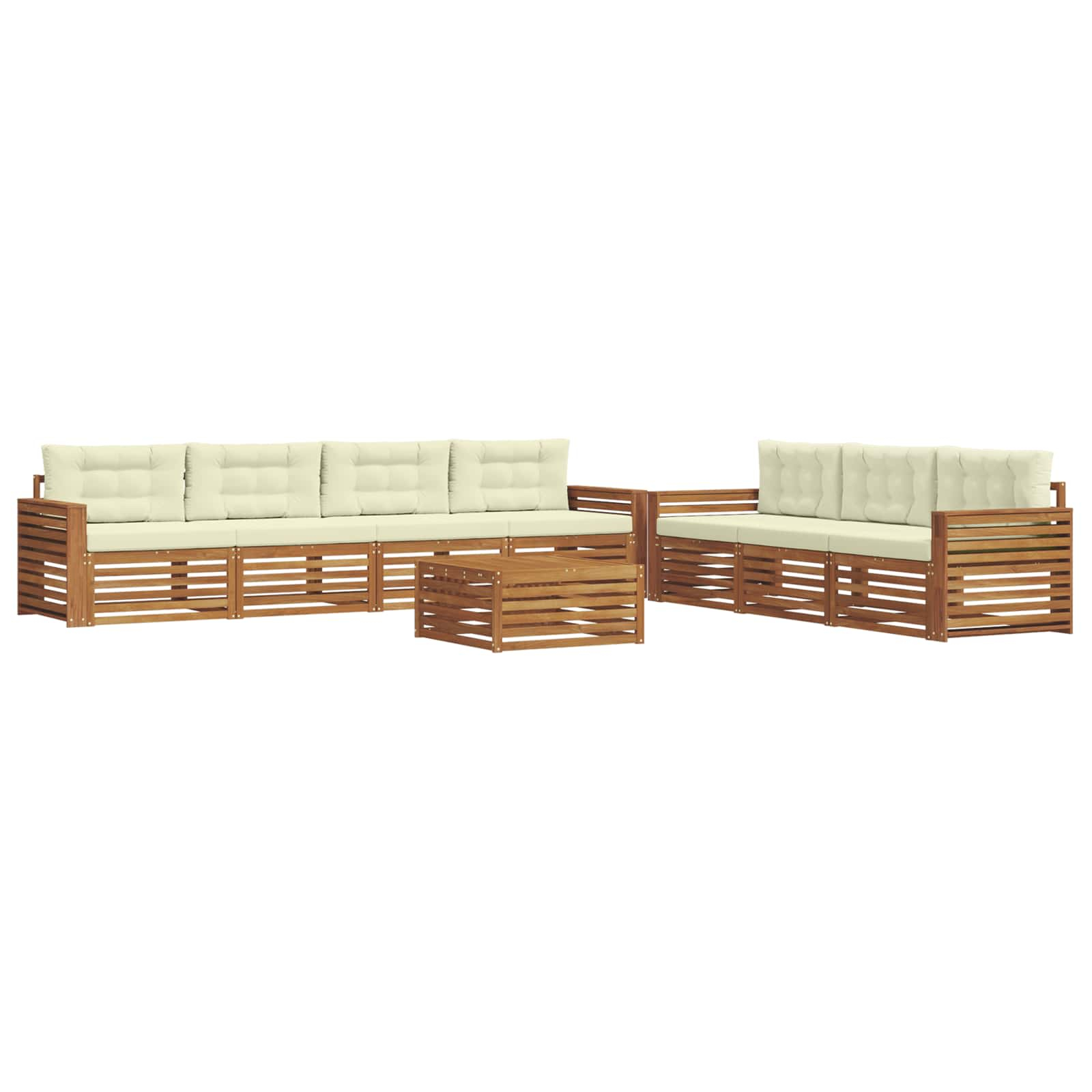 Ensemble de canapés d'extérieur 8 pcs naturel et crème