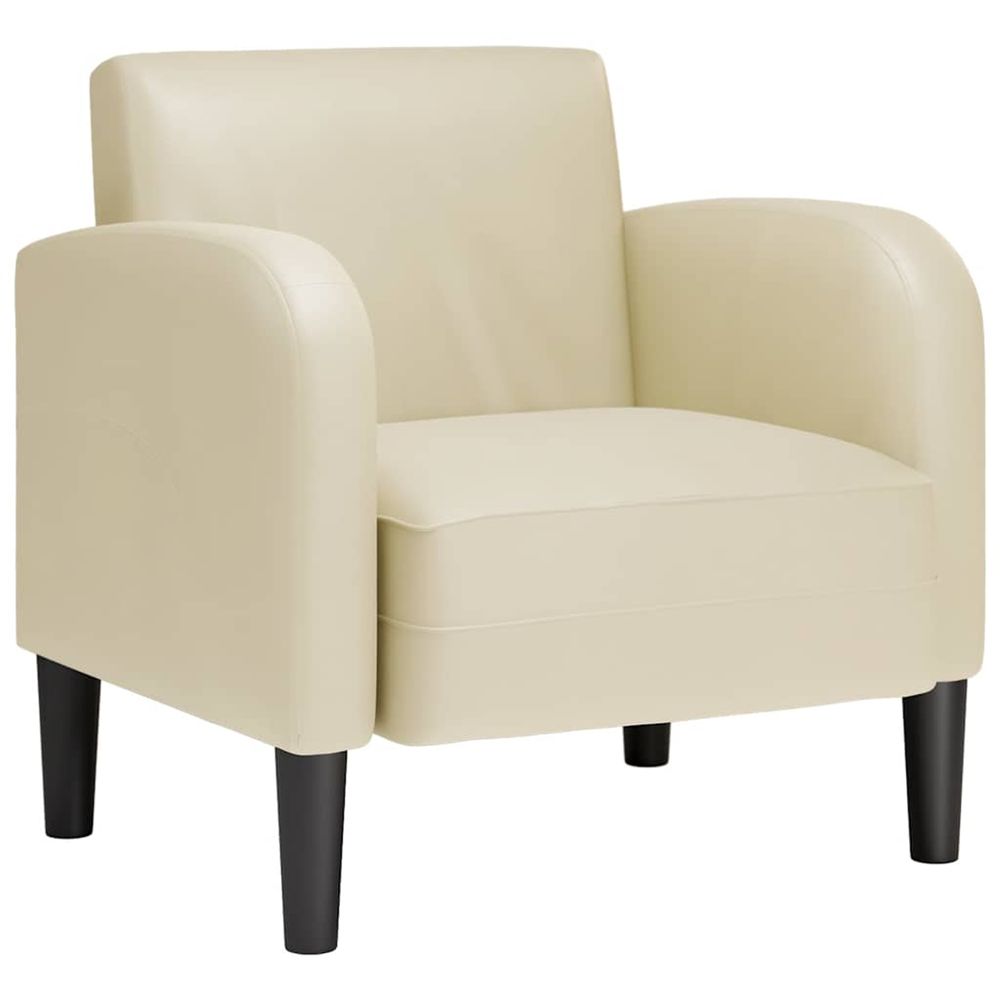 Chaise de canapé avec accoudoirs crème 54 cm similicuir